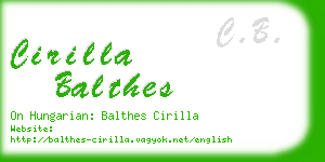 cirilla balthes business card